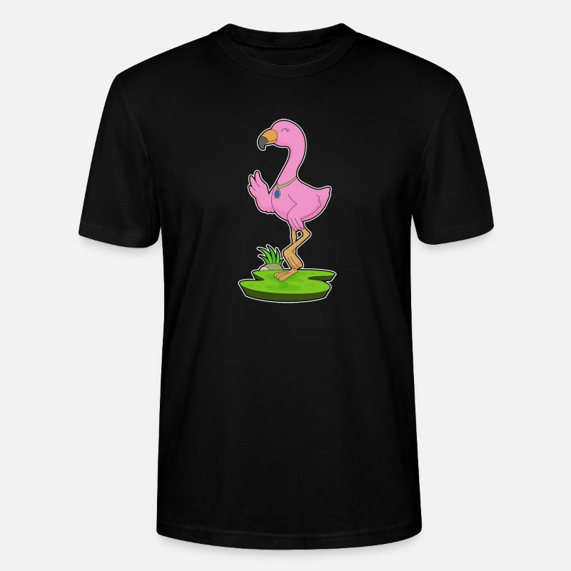 Flamingo Halskette - Stanley/Stella Unisex Bio-T-Shirt CRAFTER - Schwarz