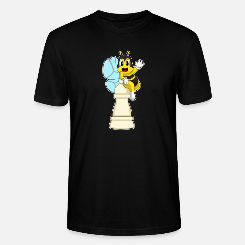 Schachfigur Bauer Biene Schach - Stanley/Stella Unisex Bio-T-Shirt CRAFTER - Schwarz