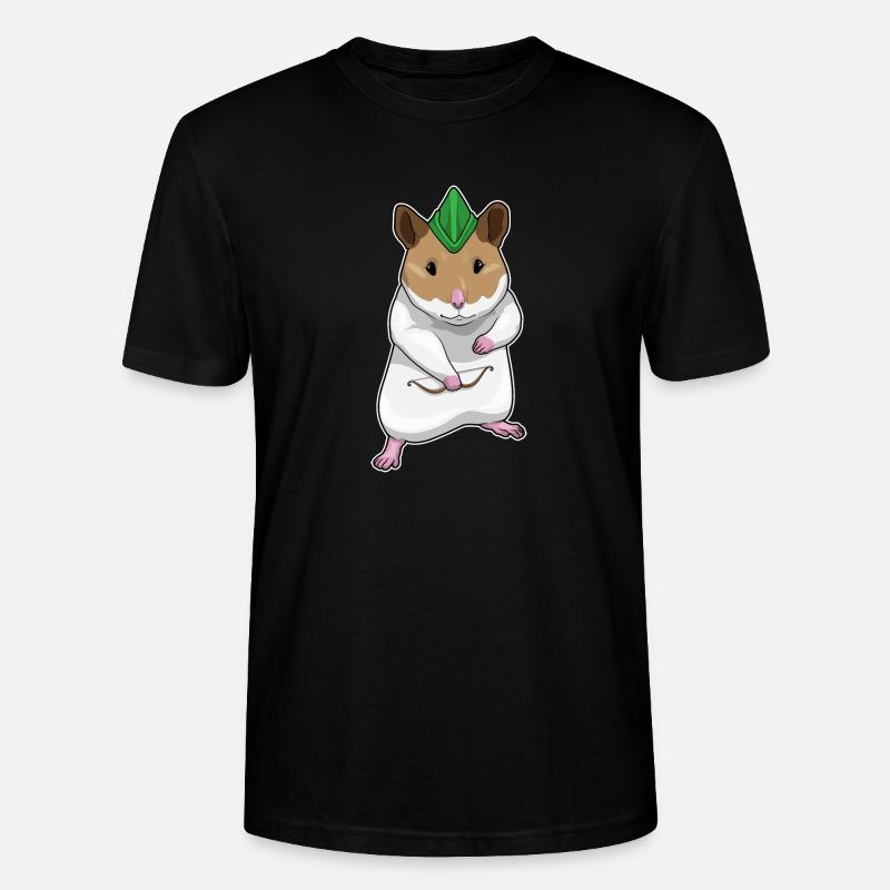 Hamster Archer Bow - T-shirt bio CRAFTER Stanley Stella Unisexe - noir