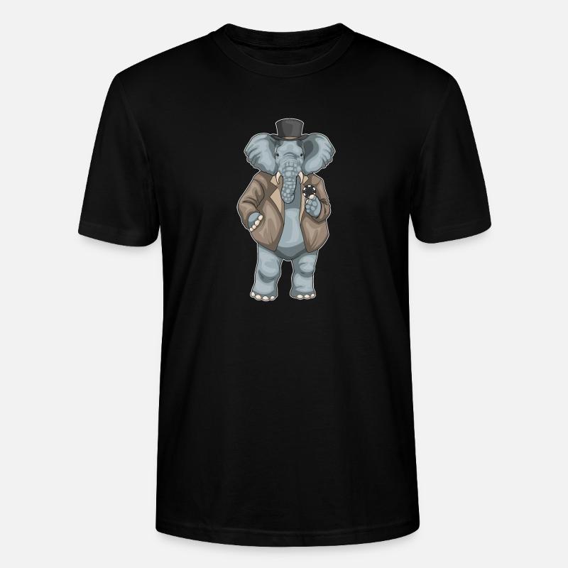 Elefant Poker Pokerchips - Stanley/Stella Unisex Bio-T-Shirt CRAFTER - Schwarz