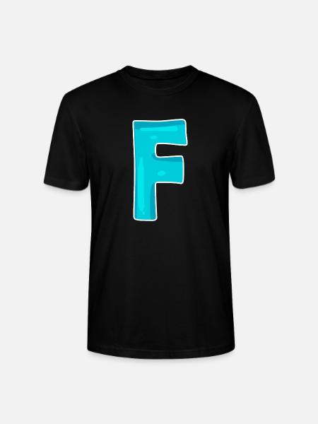 Name Letter F - Stanley/Stella CRAFTER Unisex Organic T-Shirt - black