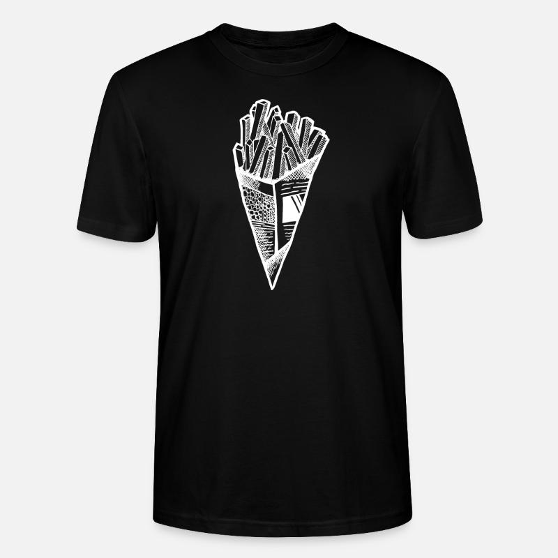 Frites - Manger - T-shirt bio CRAFTER Stanley Stella Unisexe - noir