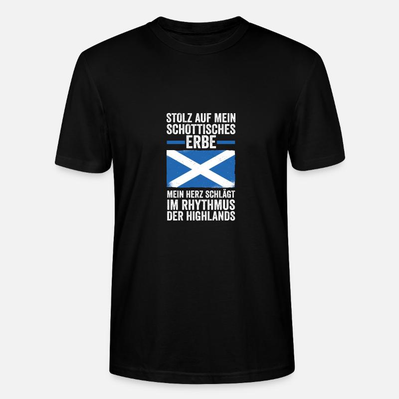 Ecossais Ecosse Ecosse Ecosse - T-shirt bio CRAFTER Stanley Stella Unisexe - noir