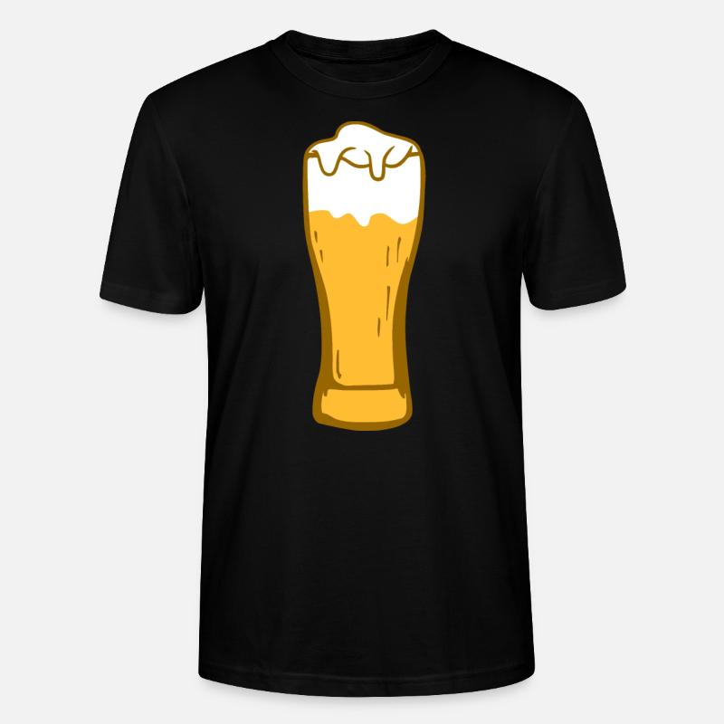 Weizenbier Bierglas - Stanley/Stella Unisex Bio-T-Shirt CRAFTER - Schwarz