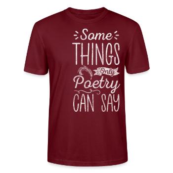 Poésie Auteur Textes Poète - T-shirt bio CRAFTER Stanley Stella Unisexe - bordeaux - Devant - Alina (178cm) & Michal (187cm)
