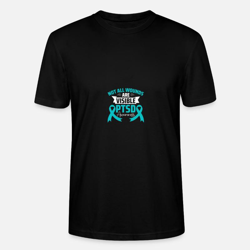 Sensibilisation au TSPT - T-shirt bio CRAFTER Stanley Stella Unisexe - noir