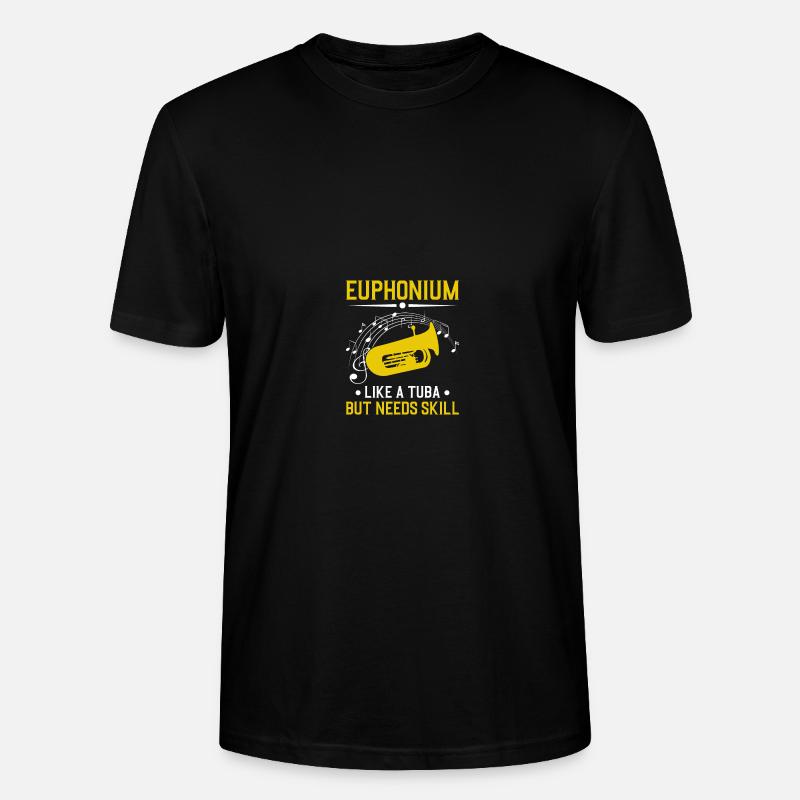 Deep brass marching baritone euphonium - Stanley/Stella CRAFTER Unisex Organic T-Shirt - black