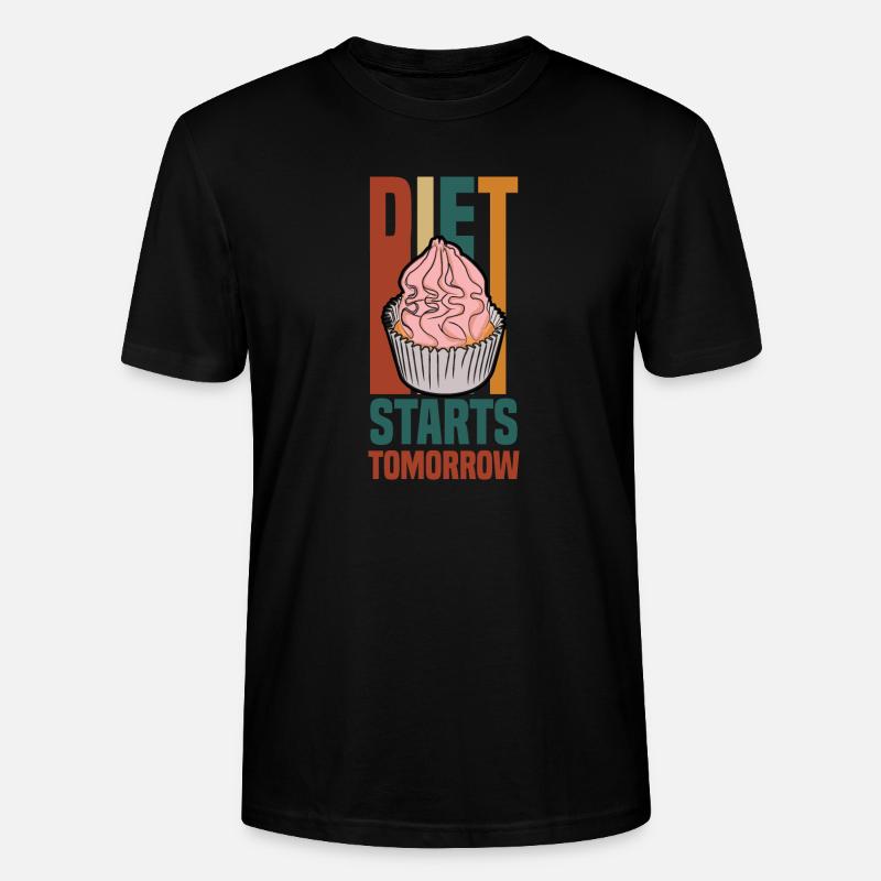 le régime commence demain (cupcake) - T-shirt bio CRAFTER Stanley Stella Unisexe - noir