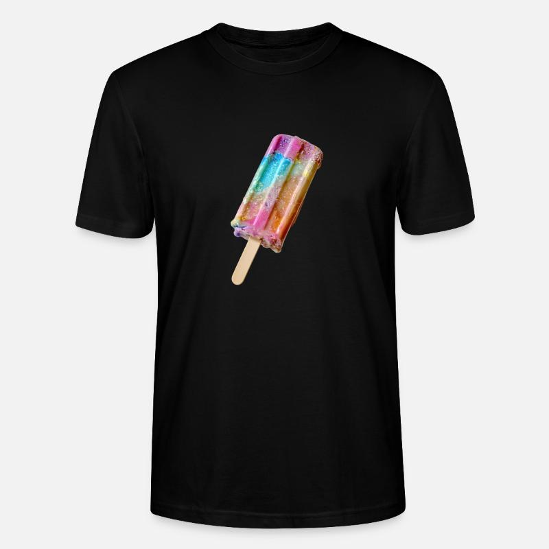 Eis am Stil Regenbogen - Stanley/Stella Unisex Bio-T-Shirt CRAFTER - Schwarz