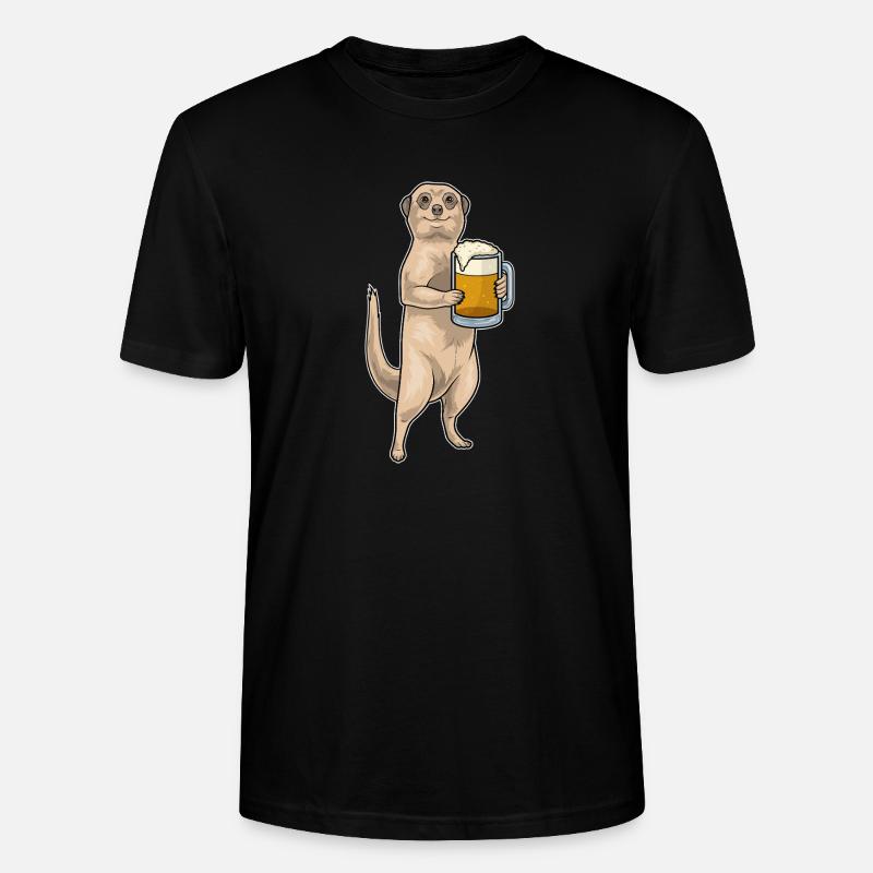 Erdmännchen Bier - Stanley/Stella Unisex Bio-T-Shirt CRAFTER - Schwarz