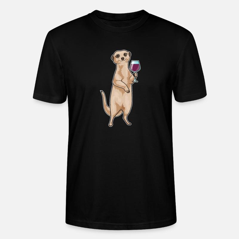 Erdmännchen Rotwein - Stanley/Stella Unisex Bio-T-Shirt CRAFTER - Schwarz