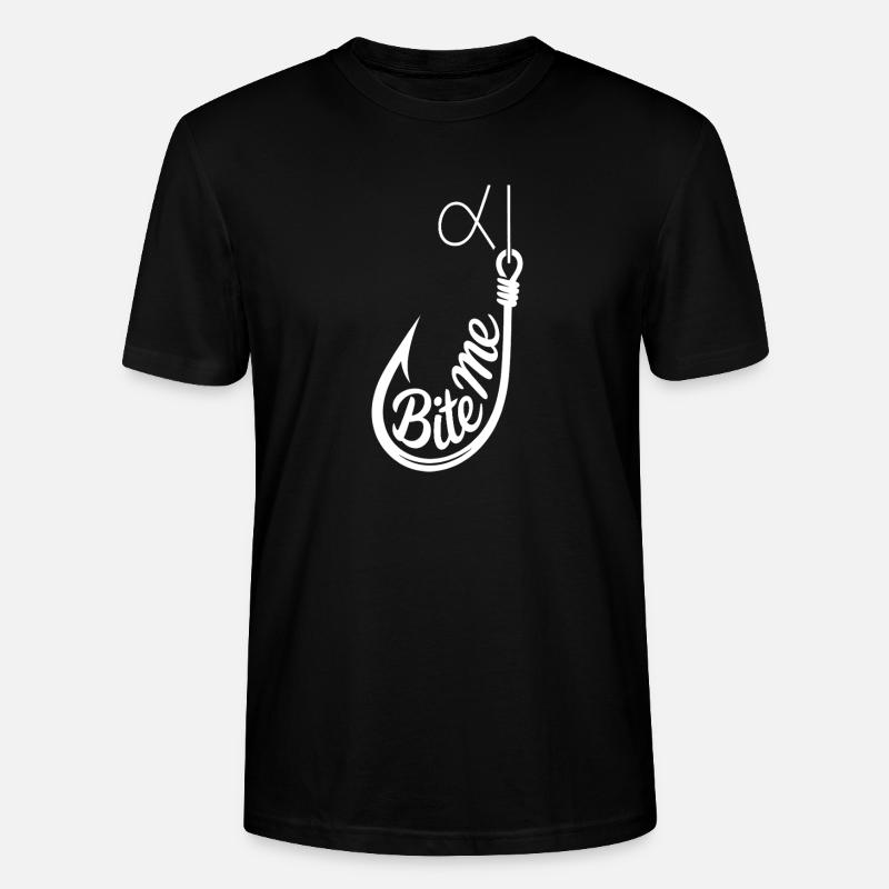 Bite Me Hook Graphic Tee - Stanley/Stella CRAFTER Unisex Organic T-Shirt - black