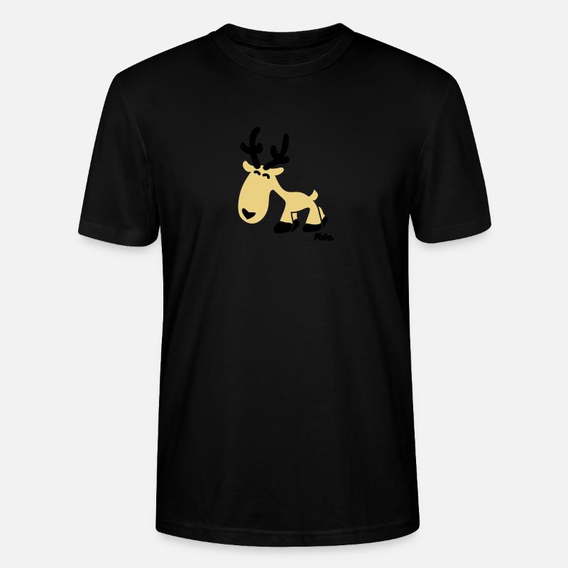 Rentier Rudi (c) - Stanley/Stella CRAFTER Unisex Organic T-Shirt - black