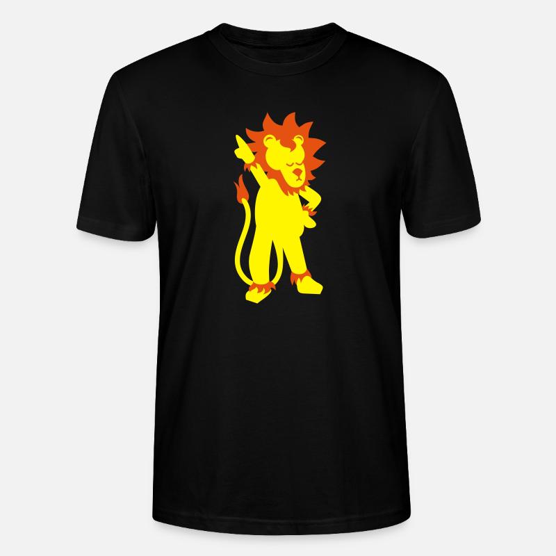 Löwe in Disco-Pose - Stanley/Stella Unisex Bio-T-Shirt CRAFTER - Schwarz