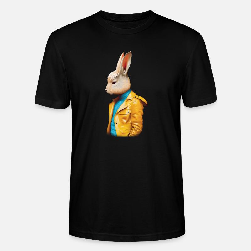 Herr Rabbit - Stanley/Stella Unisex Bio-T-Shirt CRAFTER - Schwarz