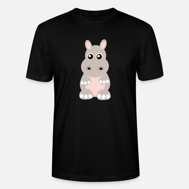 Nilpferd, Flusspferd - Stanley/Stella Unisex Bio-T-Shirt CRAFTER - Schwarz