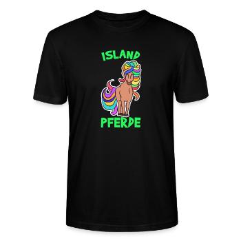 Horses Pony Icelandic Horses Icelandic Quote Horse Fan - Stanley/Stella CRAFTER Unisex Organic T-Shirt - black - Front - Alina (178cm) & Michal (187cm)
