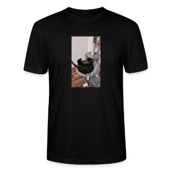 Erstes Loki Design - Stanley/Stella Unisex Bio-T-Shirt CRAFTER - Schwarz - Vorne - Alina (178cm) & Michal (187cm)