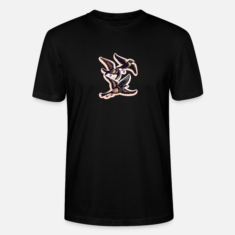 Volée d’oiseaux - T-shirt bio CRAFTER Stanley Stella Unisexe - noir