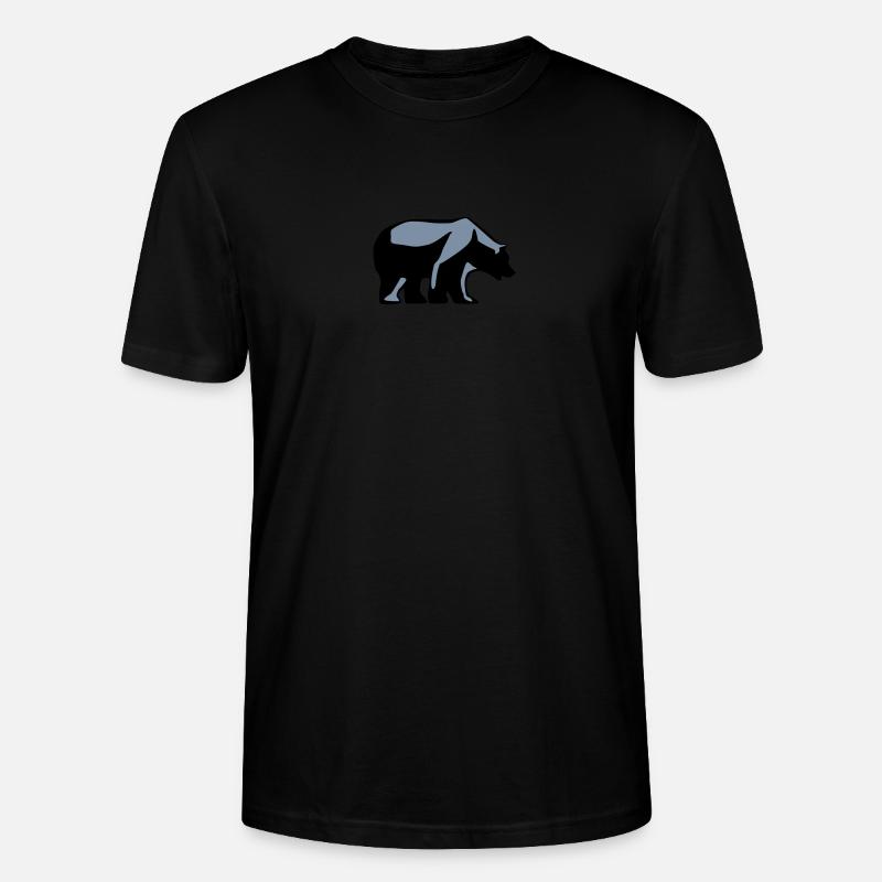 bear_2c - T-shirt bio CRAFTER Stanley Stella Unisexe - noir