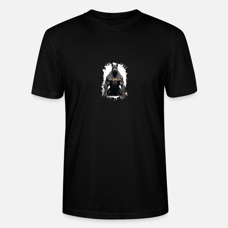 Muscles du chien Doberman - T-shirt bio CRAFTER Stanley Stella Unisexe - noir