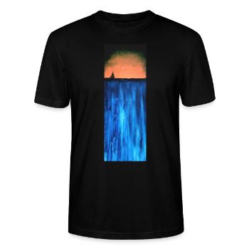 Sail away - Stanley/Stella Unisex Bio-T-Shirt CRAFTER - Schwarz - Vorne - Alina (178cm) & Michal (187cm)