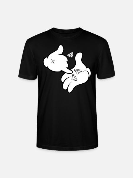 Comic Hands Diamonds - Stanley/Stella Unisex Bio-T-Shirt CRAFTER - Schwarz