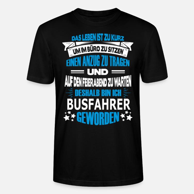busfahrer - Stanley/Stella Unisex Bio-T-Shirt CRAFTER - Schwarz