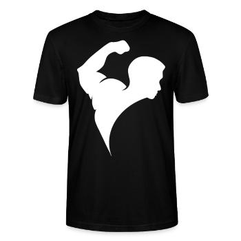Gym Sport Kraftsport - Stanley/Stella CRAFTER Unisex Organic T-Shirt - black - Front - Alina (178cm) & Michal (187cm)