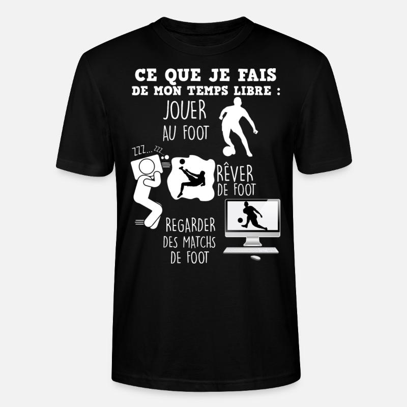 Foot Humour Temps Libre - T-shirt bio CRAFTER Stanley Stella Unisexe - noir