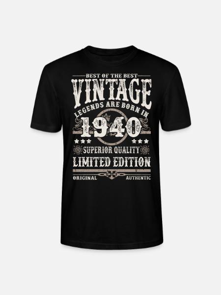 Legenden werden 1940 geboren - Stanley/Stella Unisex Bio-T-Shirt CRAFTER - Schwarz