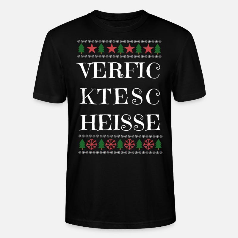 Verfickte scheiße Weinachten - Stanley/Stella Unisex Bio-T-Shirt CRAFTER - Schwarz
