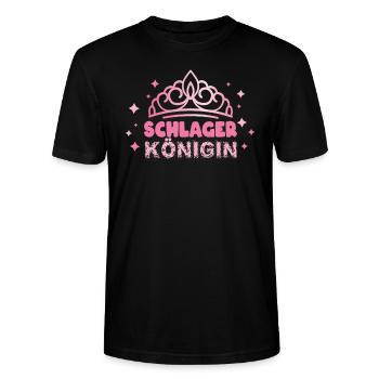 Schlager Königin Schlagermusik Schlagerparty - Stanley/Stella Unisex Bio-T-Shirt CRAFTER - Schwarz - Vorne - Alina (178cm) & Michal (187cm)