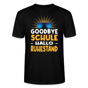 Goodbye Schule Hallo Ruhestand Lehrer Abschied - Stanley/Stella Unisex Bio-T-Shirt CRAFTER - Schwarz - Vorne - Alina (178cm) & Michal (187cm)
