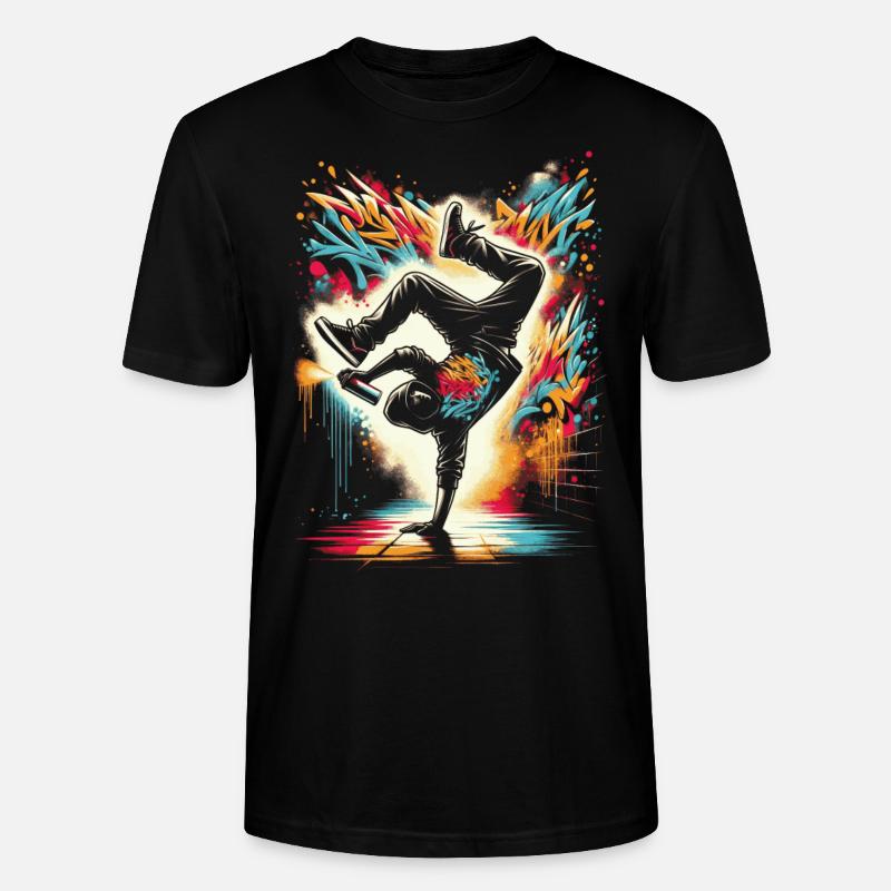 Breakdance Graffiti - T-shirt bio CRAFTER Stanley Stella Unisexe - noir