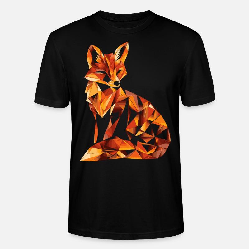 Fuchs Abstrakt Geometrie - Stanley/Stella Unisex Bio-T-Shirt CRAFTER - Schwarz