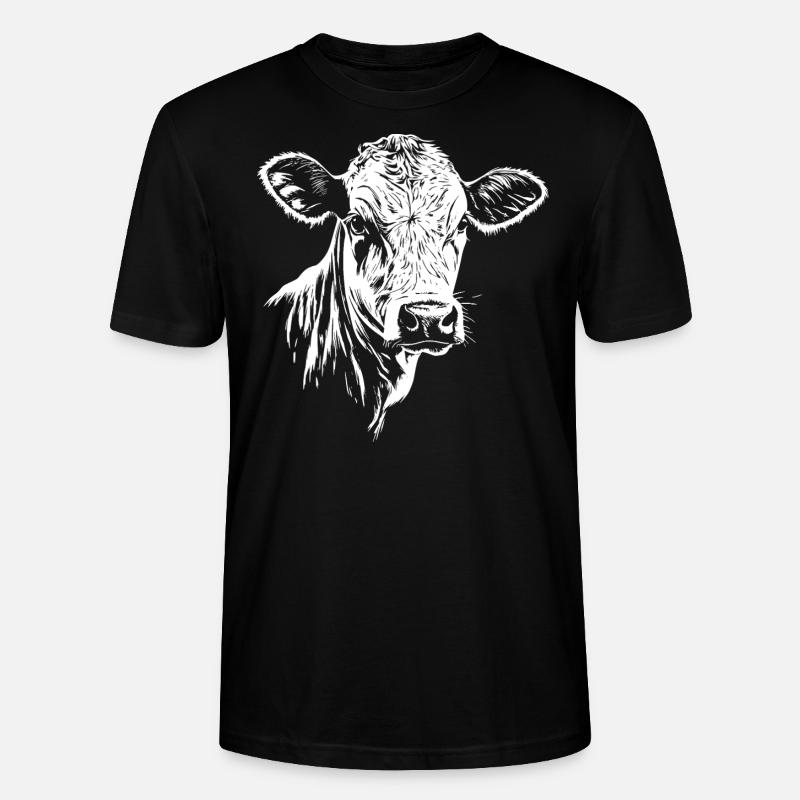 Kuh Graphic - Stanley/Stella Unisex Bio-T-Shirt CRAFTER - Schwarz