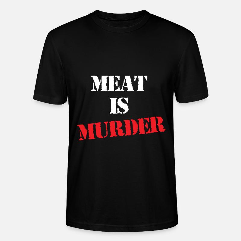 Meat is murder - T-shirt bio CRAFTER Stanley Stella Unisexe - noir