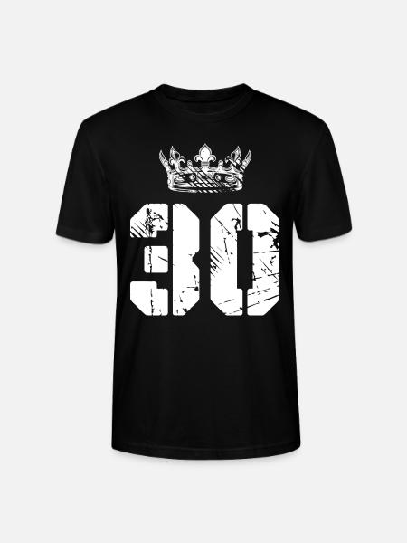 30 Zahl Krone - Stanley/Stella Unisex Bio-T-Shirt CRAFTER - Schwarz