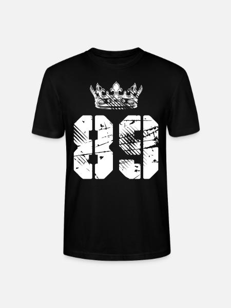 89 Number crown - Stanley/Stella CRAFTER Unisex Organic T-Shirt - black