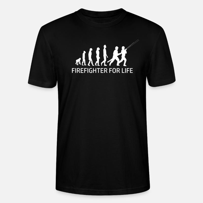 Firefighter Firefighter Firefighter Evolution - Stanley/Stella CRAFTER Unisex Organic T-Shirt - black