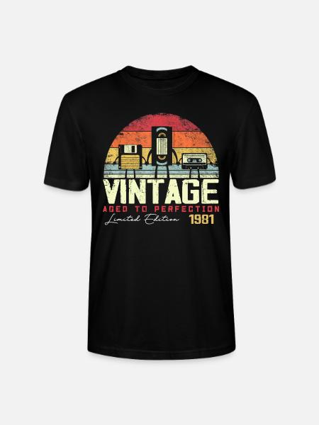 Cadeau Millésime 1981 - T-shirt bio CRAFTER Stanley Stella Unisexe - noir