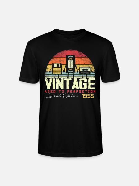 Cadeau Millésime 1955 - T-shirt bio CRAFTER Stanley Stella Unisexe - noir