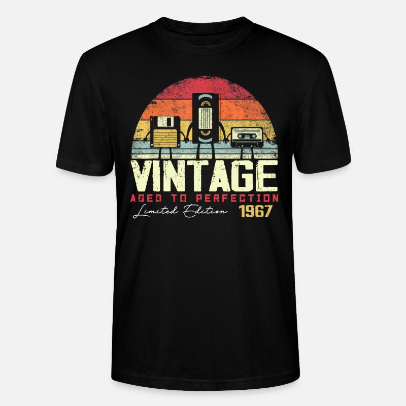 Cadeau Millésime 1967 - T-shirt bio CRAFTER Stanley Stella Unisexe - noir
