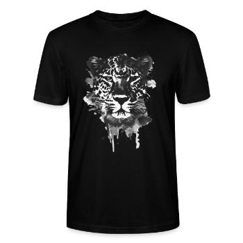 Léopard - T-shirt bio CRAFTER Stanley Stella Unisexe - noir - Devant - Alina (178cm) & Michal (187cm)