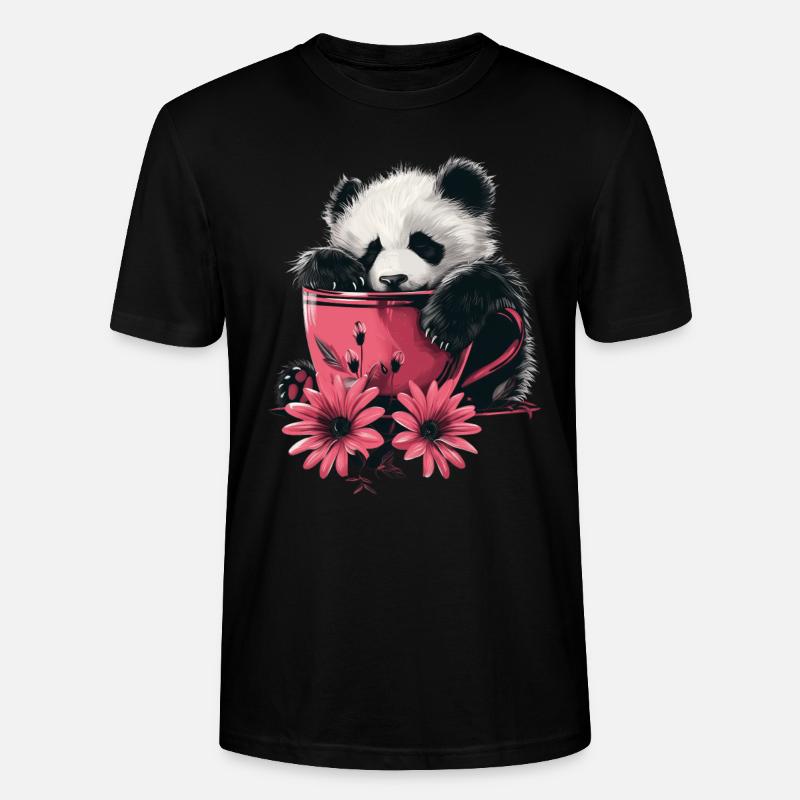 Panda - Stanley/Stella Unisex Bio-T-Shirt CRAFTER - Schwarz
