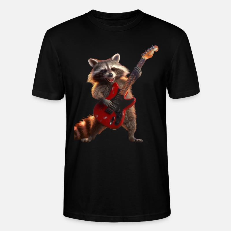Waschbär - Stanley/Stella Unisex Bio-T-Shirt CRAFTER - Schwarz