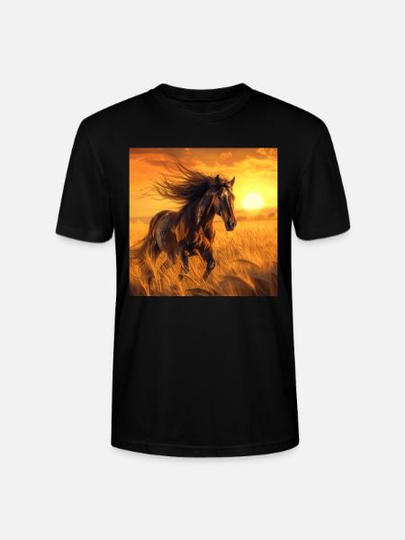Pferd - Stanley/Stella Unisex Bio-T-Shirt CRAFTER - Schwarz