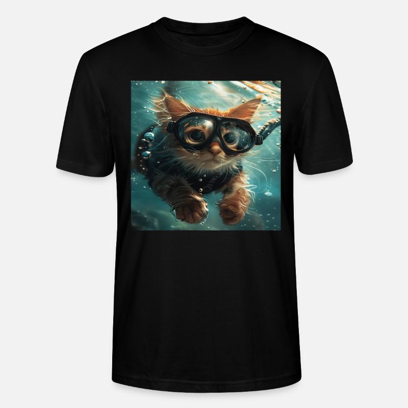 Katze - Stanley/Stella Unisex Bio-T-Shirt CRAFTER - Schwarz