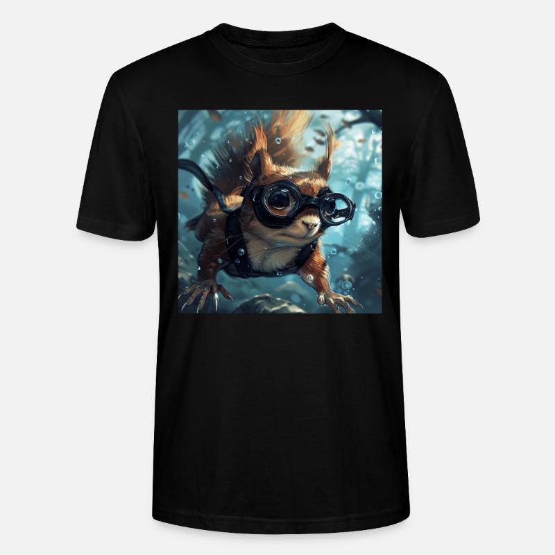 Eichhörnchen - Stanley/Stella Unisex Bio-T-Shirt CRAFTER - Schwarz